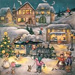 Santa in Train<br> Korsch Advent Calendar